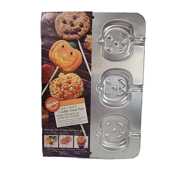Wilton 1995 Jack-o-lantern Pumpkin Cookie Treat Sucker Pan - Picture 1 of 9